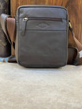 Fossil Heritage Leather Messenger Crossbody Bag