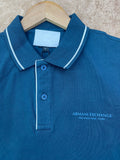A-X MILANO/NEW YORK PIQUE POLO T-SHIRT