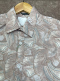 UNITD COLORS OF BENTTON ABSTRACT WAVE PRINTED SHIRT