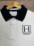 HKT LONDON MONOGRAM COLORBLOCK POLO T-SHIRT