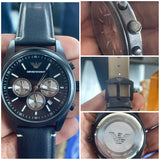 Emporio Armani Chronograph Leather Watch