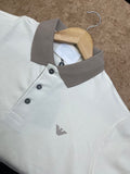 EM P ARMNI CONTRAST COLLAR LUXE POLO T-SHIRT