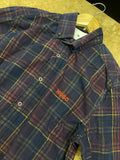 HG BSS CORDUROY CHECK NAVY & RUST OG SHIRT