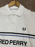 FRD PRRY CHEST STRIPE TYPOGRAPHY COTTON PIQUÉ POLO T-SHIRT