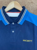 HKT LONDON COLORBLOCK CONTRAST PIQUÉ COTTON POLO T-SHIRT