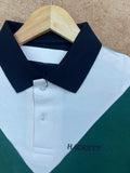 HKT GEOMETRIC COLOR-BLOCK HERITAGE POLO T-SHIRT