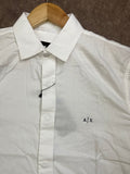 A-X CONCEALED PLACKET MINIMALIST EMBROIDERED PLAIN SHIRT
