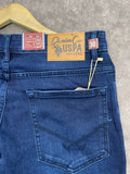 USP A REGULAR FIT SOLID JET BLACK JEANS