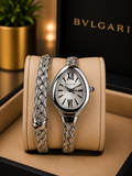 Bulgari Serpenti Tubogas-Style Woven Bracelet type ladies watch