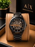 Armani Exchange (A|X) Giacomo Skeleton metal strap original watch