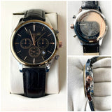 LONGNS CHRONO LEATHER WATCH