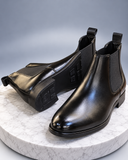 Zara Men’s Black Leather Chelsea Ankle Boots