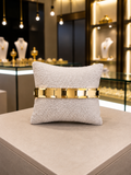 Premium Gold-Tone Geometric Link Bracelet