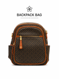 DARK MONOGRAM WITH TAN TRIM LADIES BACK PACK