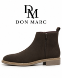 DON MARC Men’s Brown Suede Chelsea Ankle Boots