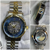Maserati Skeleton Automatic Two-Tone metal strap Watch