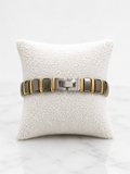 The Two-Tone Ceramic & Gold Statement Bracelet
