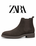 ZARA Men’s Brown Suede Chelsea Ankle Boots