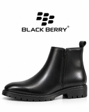 BLACKBERRY Men’s Black Leather Chelsea Ankle Boots