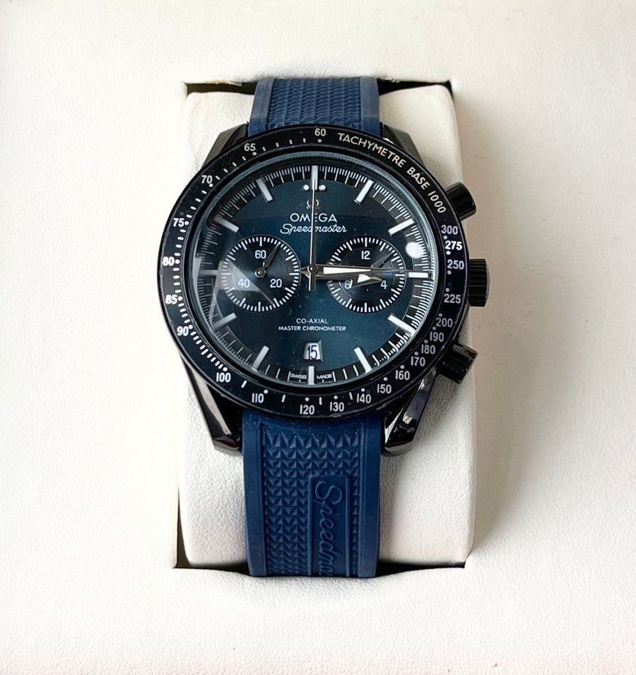 OMEG CHRONO SILICON STRAP WATCH