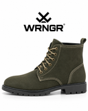 WRNGR Men’s Olive Green Lace-Up Ankle Boots