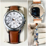 FSL QUARTZ LEATHER WATCH