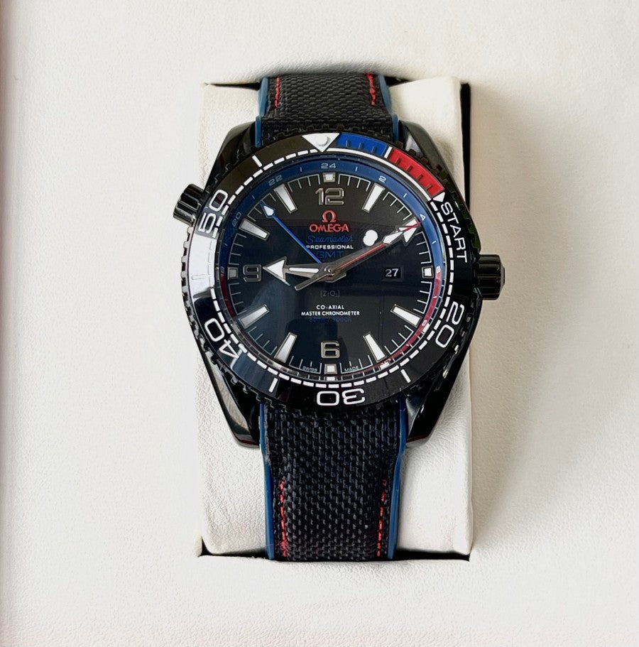 OMEG AUTOMATIC PREMIUM SILICON STRAP WATCH