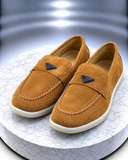 PRADA Suede Penny Loafers