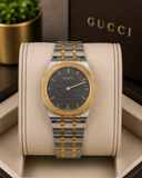 Gucci Two-Tone Stainless Steel Swiss Made metal strap premium Watch