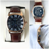 CARTIR QUARTZ LEATHER WATCH