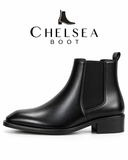 H-M Men’s Black Leather Chelsea Ankle Boots