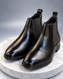 Zara Men’s Black Leather Chelsea Ankle Boots
