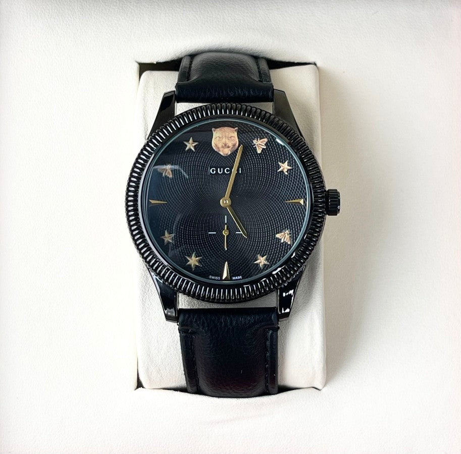 GCCI LEATHER STRAP WATCH