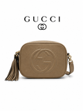 GU CCI SOHO DISCO BAG IN CAMEL LEATHER LADIES SLING BAG
