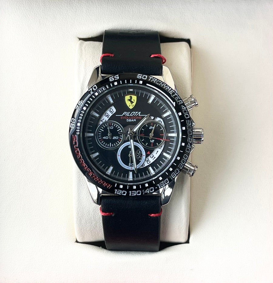 FERRARI LEATHER WATCH