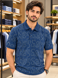 C-K ALLOVER TYPOGRAPHIC LOGO PIQUÉ POLO T-SHIRT