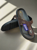 BRKN BLACK SOLE LEATHER SLIPPER