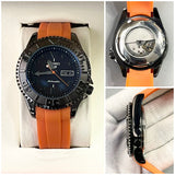 SEKO AUTO SILICON STRAP WATCH