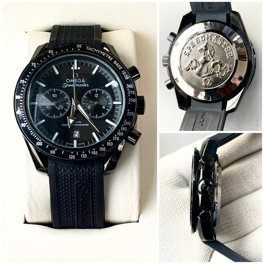 OMEG CHRONO SILICON STRAP WATCH
