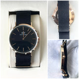DW BASIC CORNWAL BLACKK STRAP WATCH