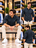 C-K SLIM FIT PLAID CHECK LONG SLEEVE CASUAL OG SHIRT