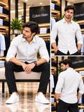 C-K SLIM FIT PINSTRIPE CASUAL OG SHIRT