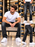 FRGM STRAIGHT FIT WASHED BLACK GANCINI HARDWARE JEANS