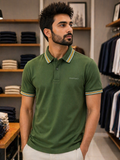 R/R LUXE OLIVE TIPPED POLO T-SHIRT