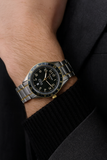 LONGNS DUAL TONE METAL STRAP WATCH