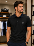 HKT SPORT PERFORMANCE CONTRAST KNIT POLO T-SHIRT