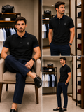 HKT SPORT PERFORMANCE CONTRAST KNIT POLO T-SHIRT