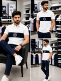 HKT LONDON ESSENTIALLY BRITISH CHEST PANEL POLO T-SHIRT