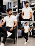 HKT LONDON LUXURY COVINGTON ZIP-NECK PIQUE POLO T-SHIRT