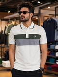 FRD PRRY COLOR-BLOCK COTTON PIQUÉ POLO T-SHIRT